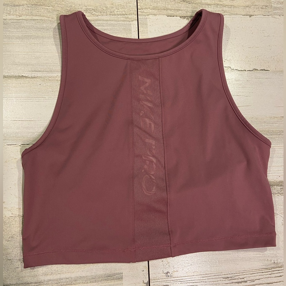 Nike Women’s Mauve Tight Fit Sleeveless Training Tank Top Medium - Picture 2 of 8